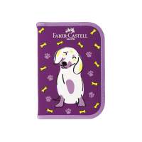 Estojo Escolar Completo Coleção Pets Faber-Castell - Cachorro (1 pacote c/ 4 estojos) - 18.2222