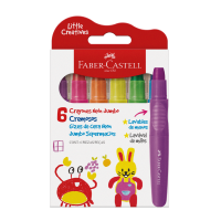 Giz de Cera Supermacio Jumbo Neon Little Creatives (12 estojos c/ 6 gizes cada) - 224007