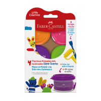 Massa de Modelar com Brilho Neon Little Creatives (4 estojos c/ 4 massas de modelar cada) - 370845