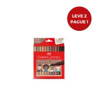 Leve 2 e Pague 1 Canetinha Vai E Vem Tons De Pele 12 Cores Faber-Castell