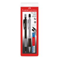 Lapiseira Poly Slim Office 0.7 Cinza e Preta (24 cartelas c/ 2 unids.) - SM/07SLIMOFCP