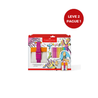 Leve 2 e Pague 1 Fine Pen Colors Shoulder Bag Summer Faber-Castell + 10 Canetas Ponta Porosa Fina, 0.4 (2 es/cada) - FPB/ESSMRZF