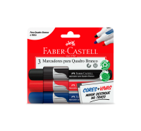 Marcador de Quadro Branco Faber-Castell Ctl c/ 3 Cores (9 Ctl/cada) - SM/MQB2