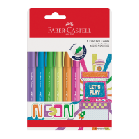 Caneta Ponta Porosa Fine Pen Colors Neon 6 Cores (6 ctl) - FPB/ES6NEZF