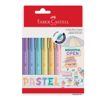 Fine Pen Colors Pastel Cartela com 6 Unid (6 Ctl/ cada) - FPB/ES6TPZF