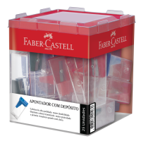 Apontador com Depósito Faber-Castell Mix (25 Unid/cada) - 125LVZF
