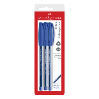Caneta Esferográfica Faber-Castell Trilux 1.0mm Azul Ctl c/ 3 Unid (24 Ctl/cada) - SM/032AZ