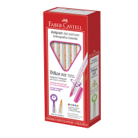 Caneta Esferográfica Faber-Castell Trilux Colors 1.0mm Laranja (12 Unid/cada) - 032/LA