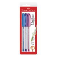 Caneta Esferográfica Faber-Castell Trilux Colors 1.0mm Mix 3 Cores Ctl c/ 3 Unid (24 Ctl/cada) - SM/032COLORS