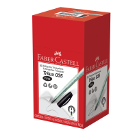 Caneta Esferográfica Faber-Castell Trilux Ponta Fina 0.8mm Preto (50 Unid/cada) - TRIPF/PR