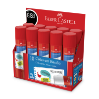 Cola Bastão Faber-Castell 10g (10 Unid/cada) - OF/8110