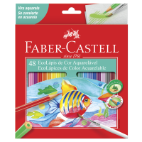 Ecolápis de Cor Faber-Castell Aquarelável 48 Cores (3 Es/cada) - 120248G