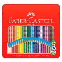 Ecolápis de Cor Faber-Castell Grip 24 Cores (6 Es/cada) - 121024LTN