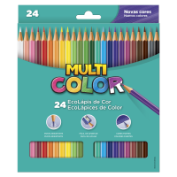 Ecolápis de Cor Multicolor Super 24 Cores (6 Es/cada) - 11.2400N