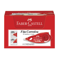 Fita Corretiva Faber-Castell 4mm X 10M (6 Unid/cada) - OF/7072