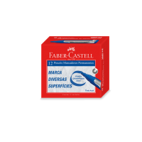 Pincel Marcador Faber-Castell Permanente Azul (12 Unid/cada) - NMP/AZ