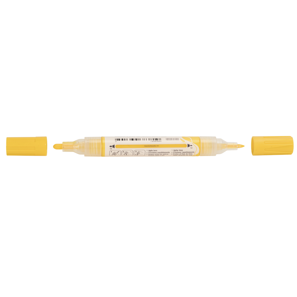 Marcador MultiMark Multisuperfcie Faber-Castell - Amarelo (2 estojos c/ 6 marcadores cada) - MM/SPAM701