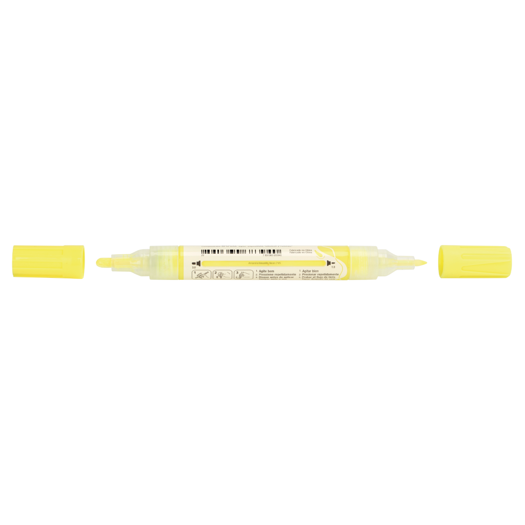 Marcador MultiMark Multisuperfcie Faber-Castell - Amarelo Neon (2 estojos c/ 6 marcadores cada) - MM/SPAMN795