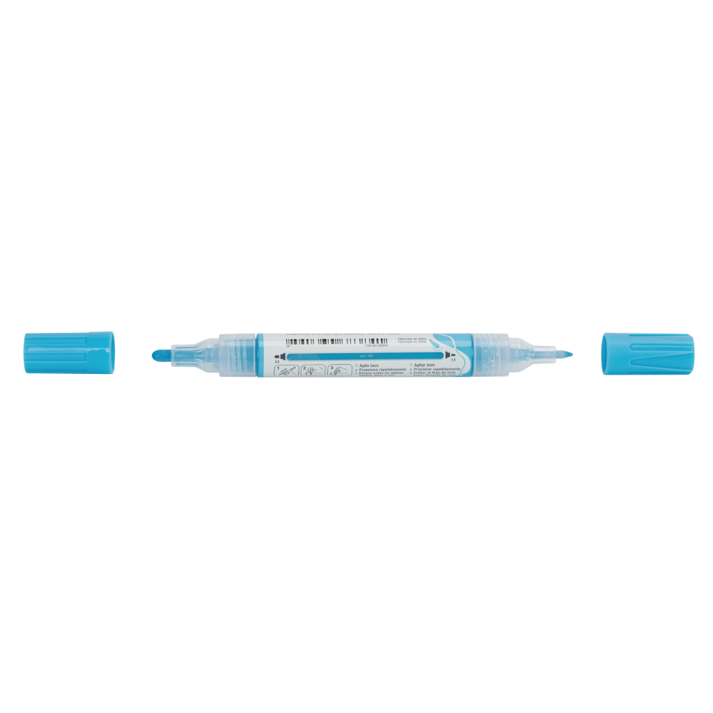Marcador MultiMark Multisuperfcie Faber-Castell - Azul, (2 estojos c/ 6 marcadores cada) - MM/SPAZ706