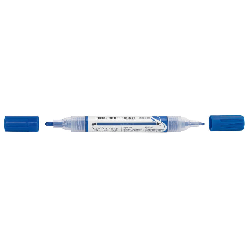 Marcador MultiMark Multisuperfcie Faber-Castell - Azul Escuro (2 estojos c/ 6 marcadores cada) - MM/SPAZE736