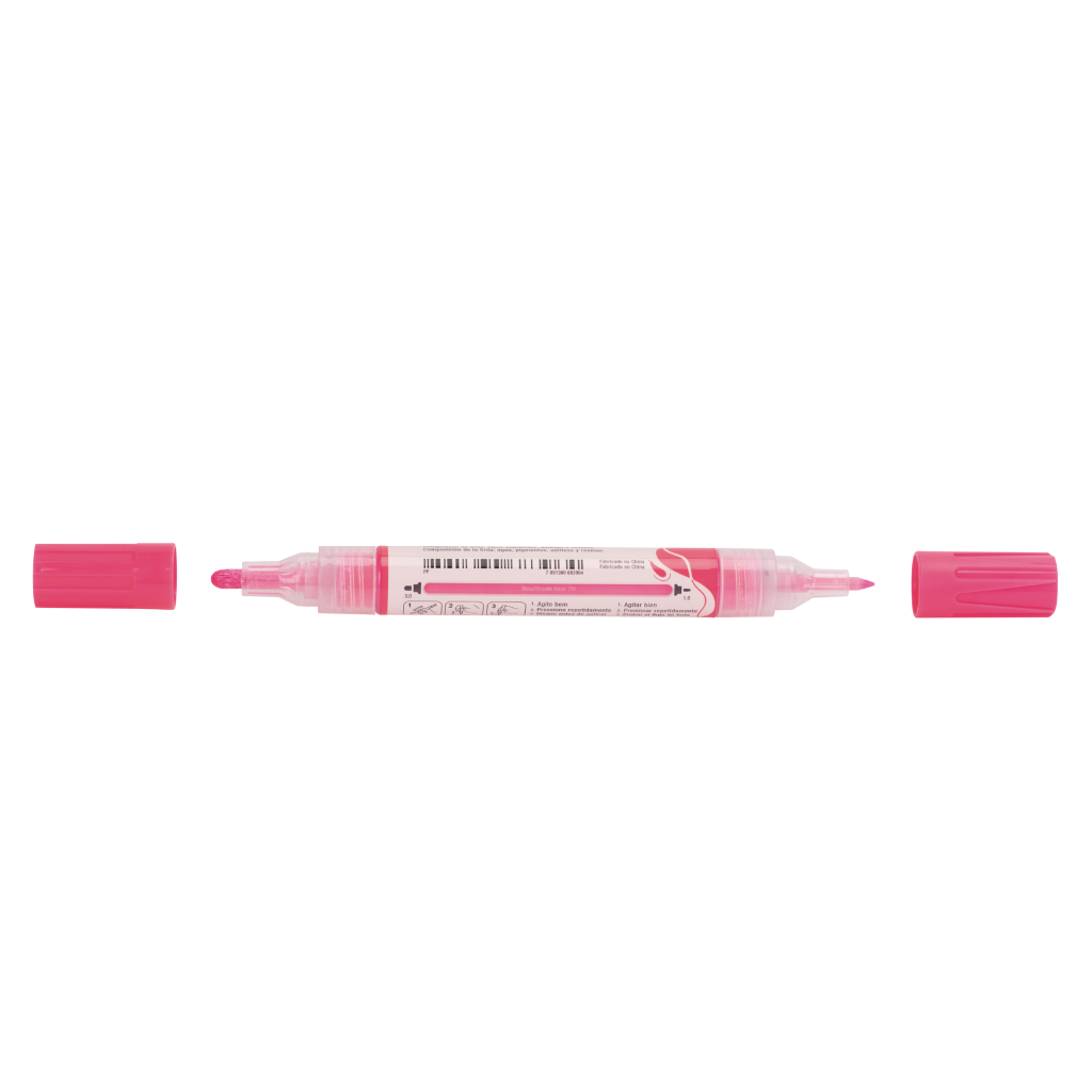 Marcador MultiMark Multisuperfcie Faber-Castell - Rosa Neon (2 estojos c/ 6 marcadores cada) - MM/SPRSN797