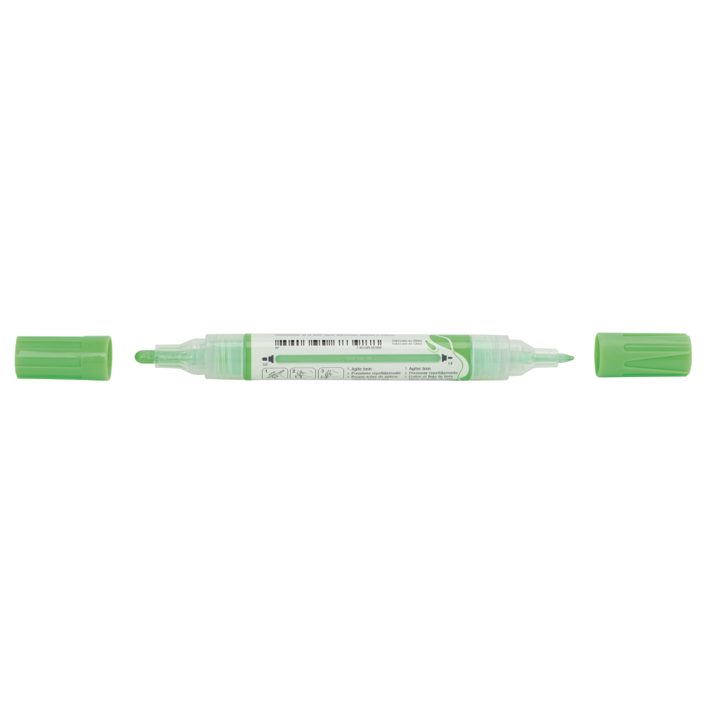 Marcador MultiMark Multisuperfcie Faber-Castell - Verde Neon (2 estojos c/ 6 marcadores cada) - MM/SPVDN799