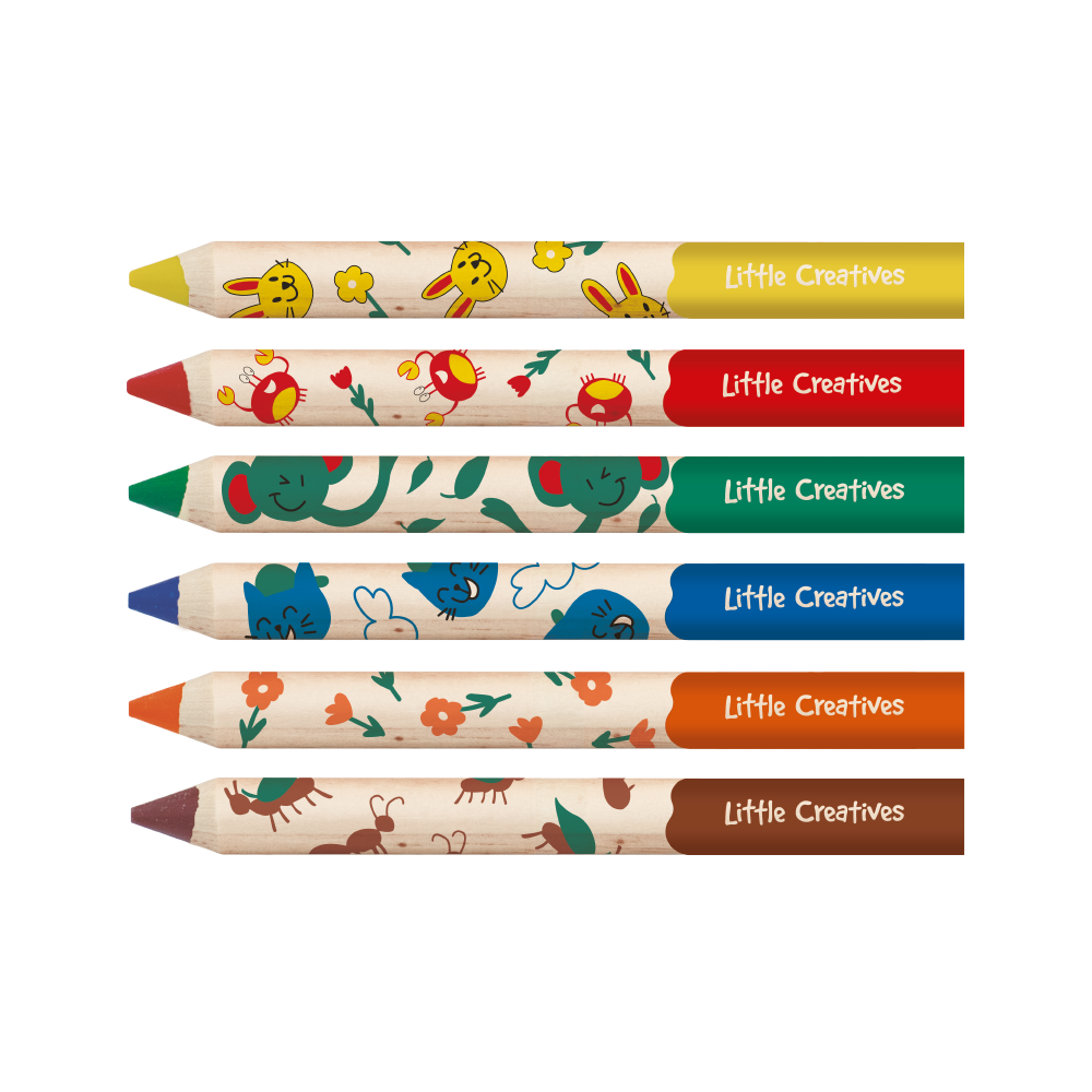 EcoL�pis de Cor Faber-Castell Little Creatives Meu Primeiro L�pis de Cor, 6 Cores (6 es/cada) - 127033