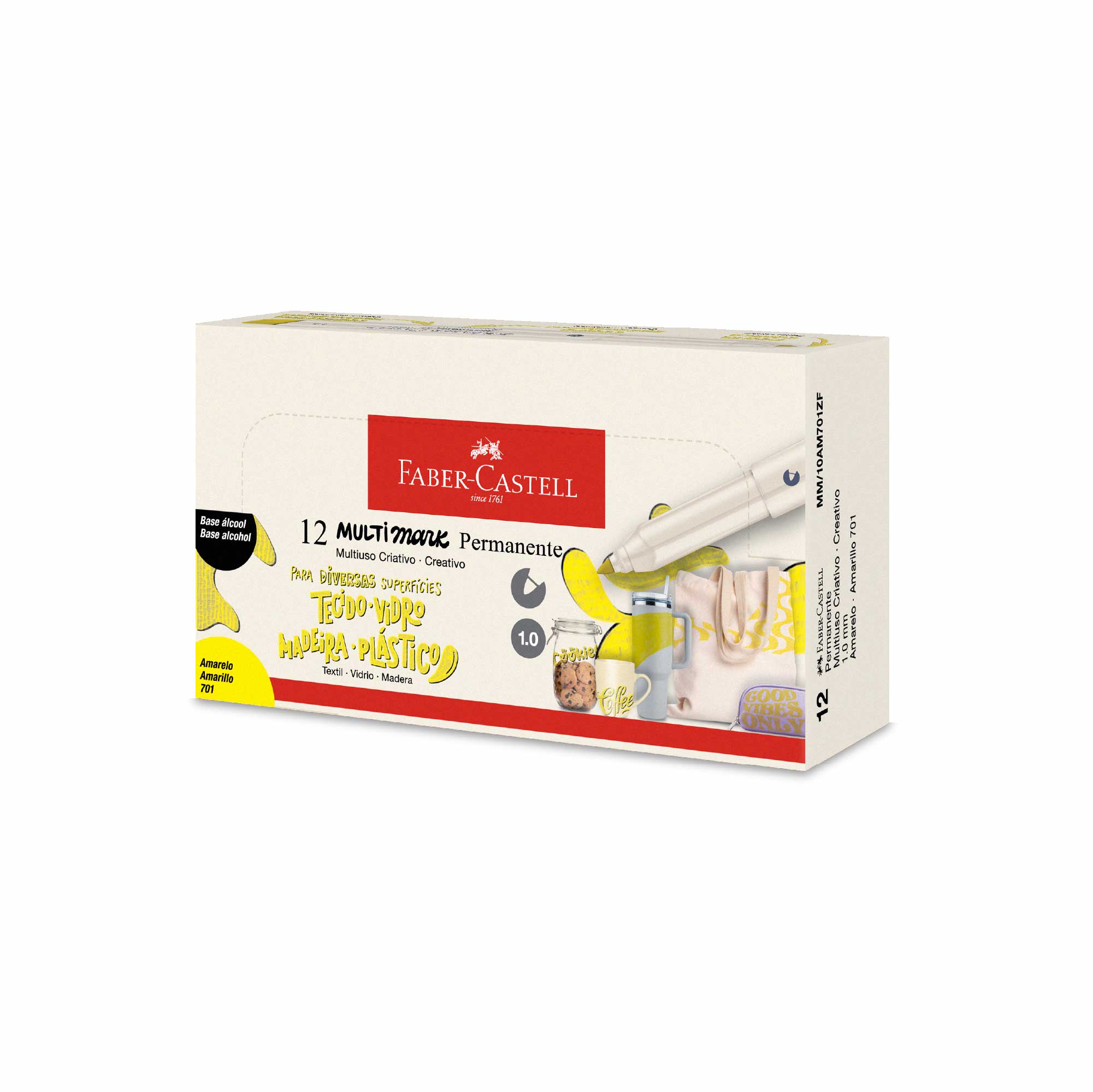 Marcador Multimark 1.0 Amarelo 701 (Display c/ 12 unids.) - MM/10AM701ZF