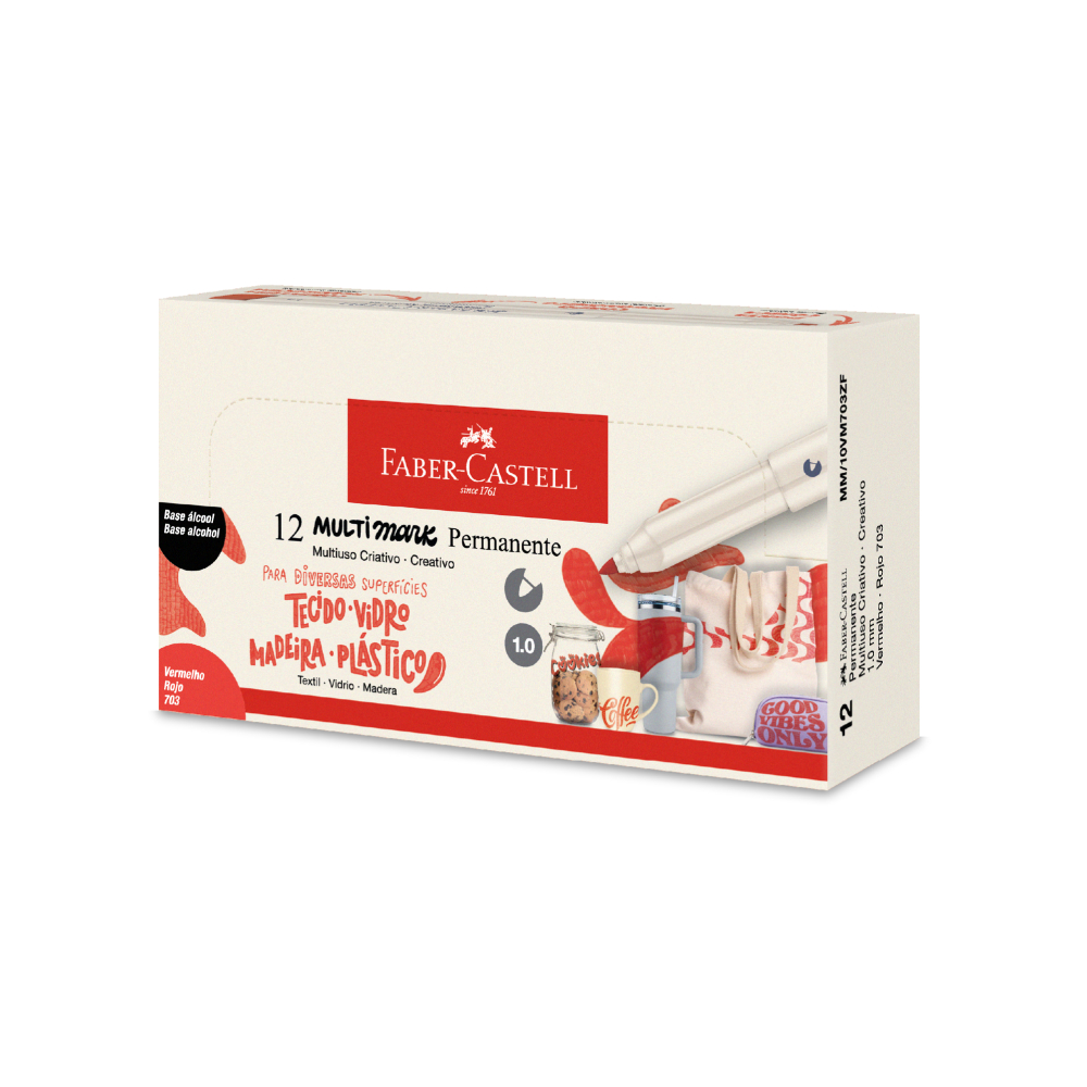 Marcador Multimark 1.0 Vermelho 703 (Display c/ 12 unids.) - MM/10VM703ZF