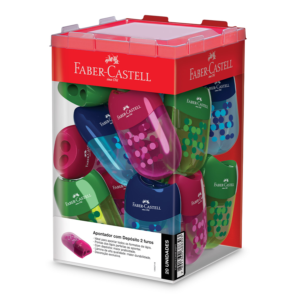 Apontador Com Dep�sito Two Tone (Display c/ 20 unid.) - TWOTONEAPT