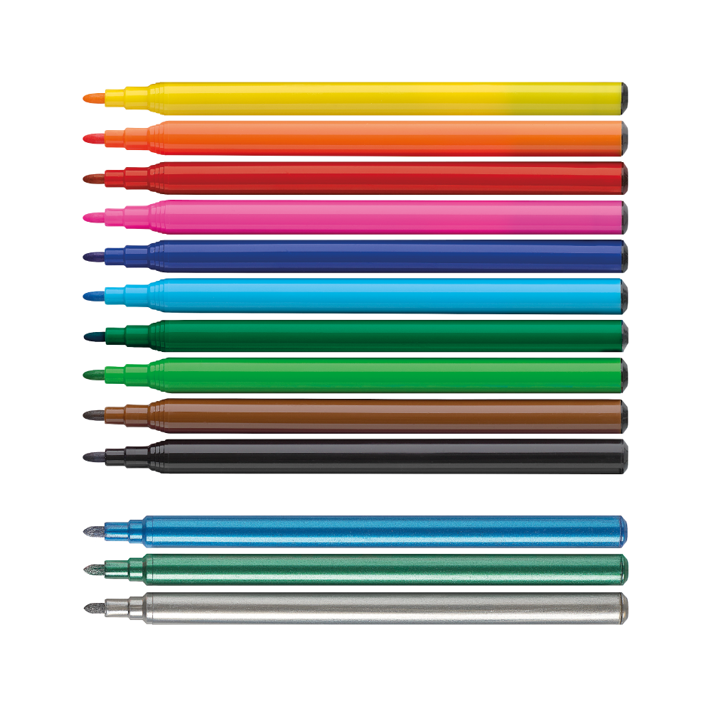 Canetinha Unic�rnio 10+3 Cores (1 pacote c/ 10 estojos) - 555410