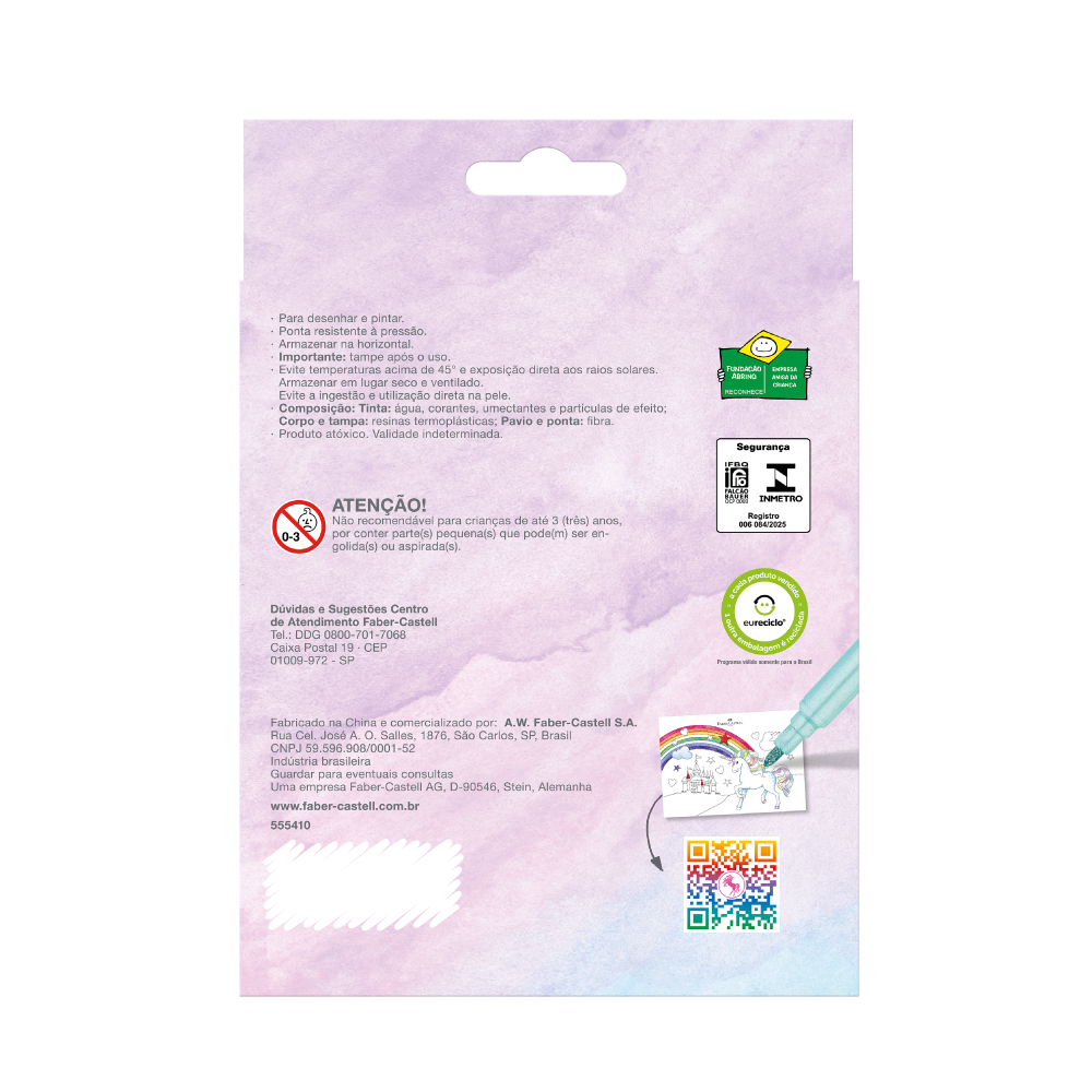 Canetinha Unic�rnio 10+3 Cores (1 pacote c/ 10 estojos) - 555410
