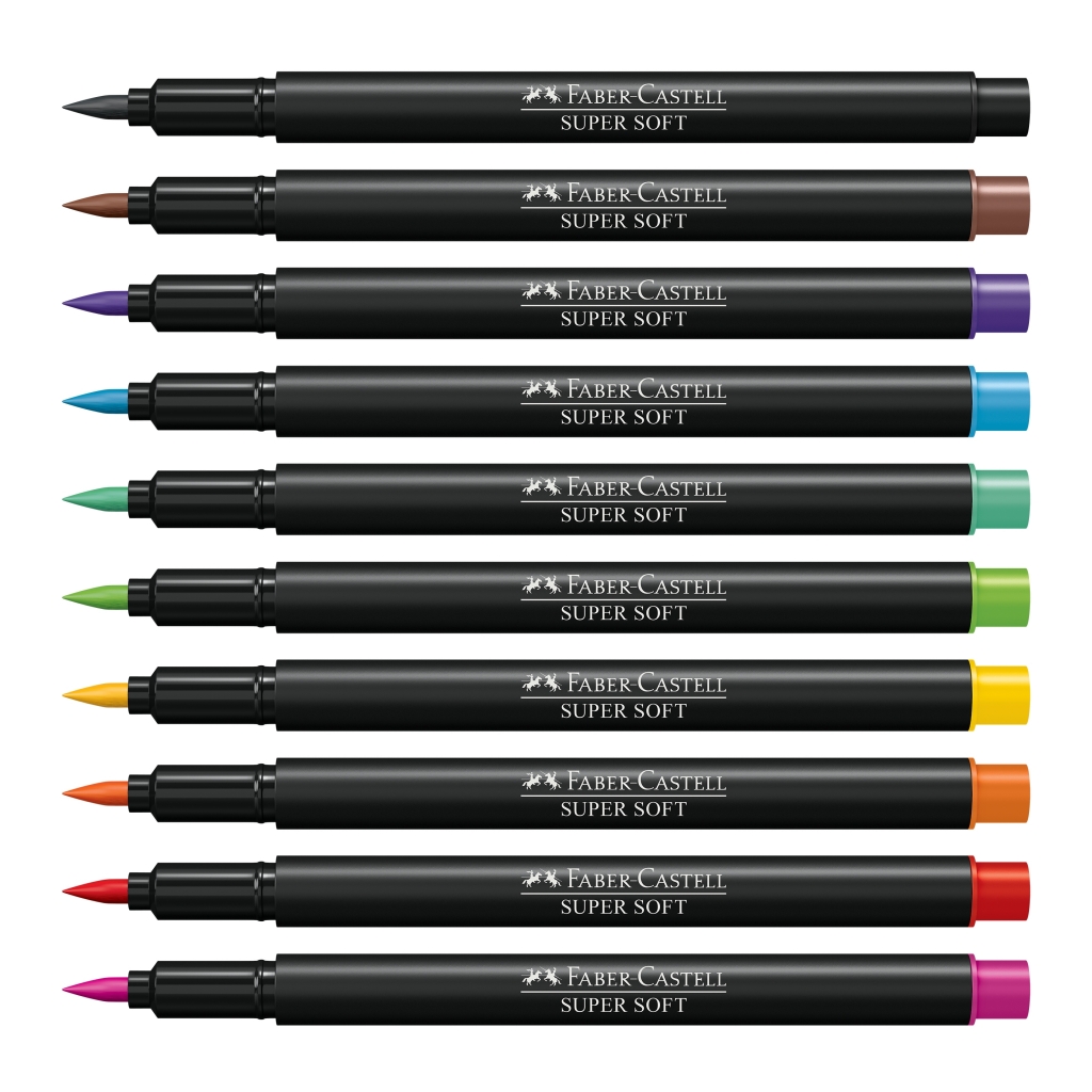 Canetinha Hidrográfica Faber-Castell SuperSoft Brush Pen 10 Cores