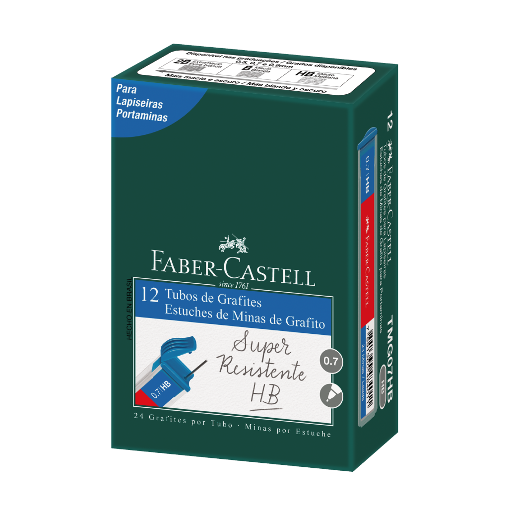 Grafite Tcnico Faber-Castell Polymer 0.7mm HB (12 Unid/cada) - TMG07HB