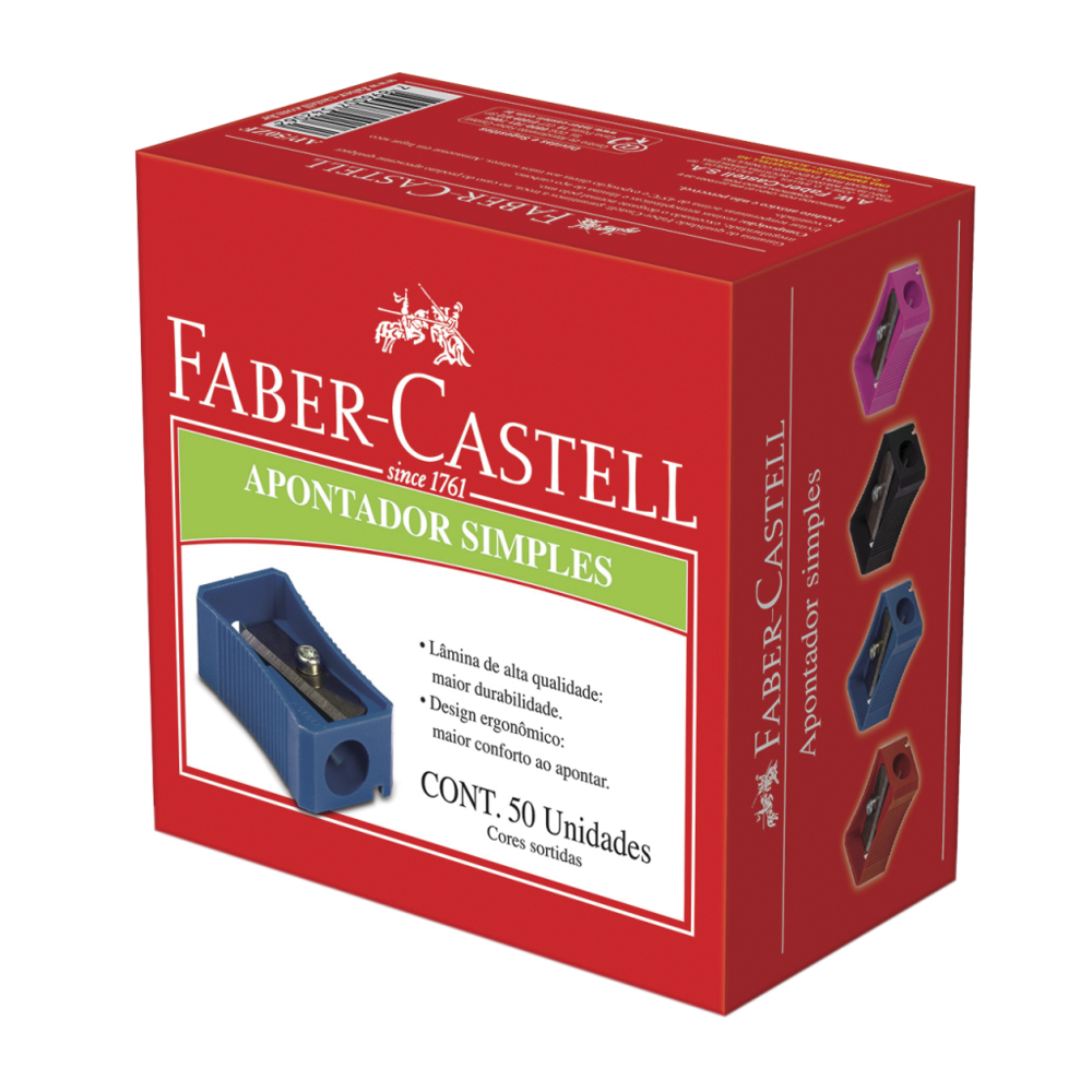 Apontador Clssico Faber-Castell Mix (50 Unid/cada) - AP/50ZF