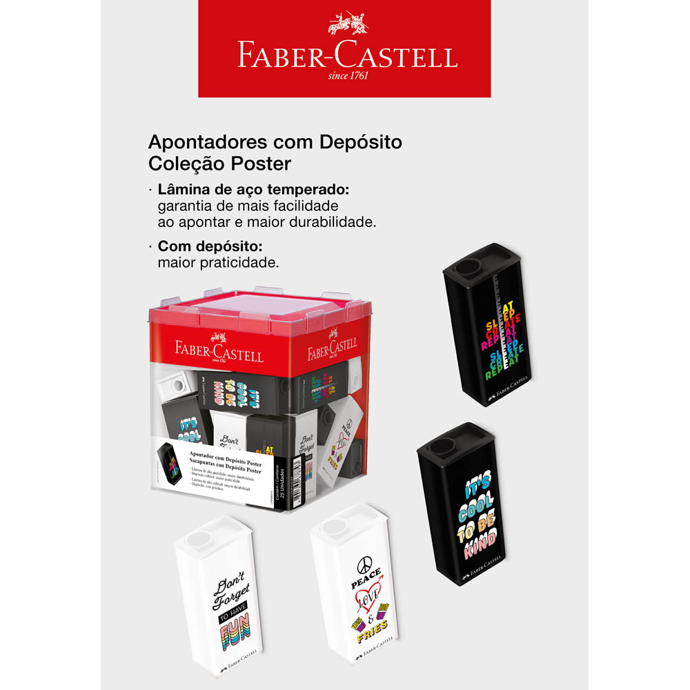 Apontador com Depsito Pster (25 Unid/cada) - 125POSZF