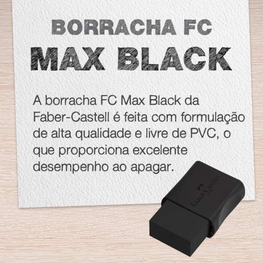 Borracha Faber-Castell Max Black (24 Unid/cada) - 7024BLACKN