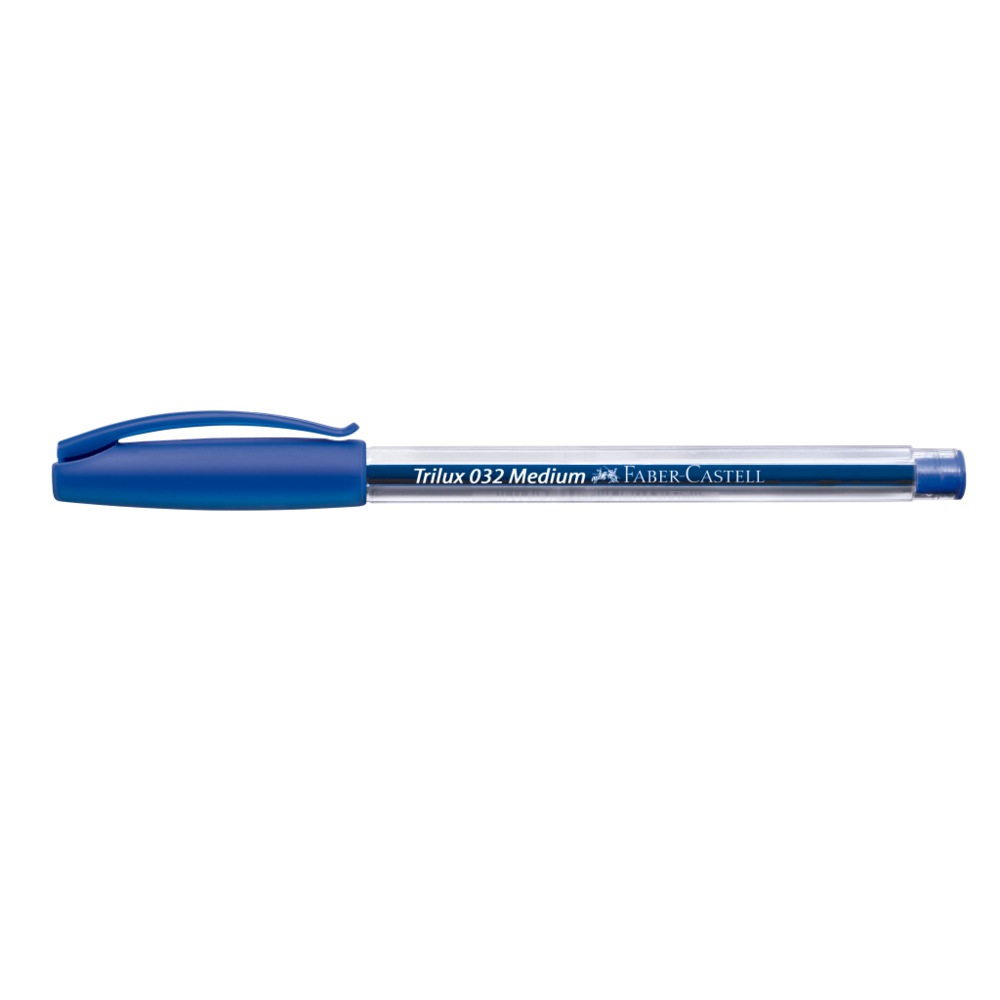 Caneta Esferográfica Faber-Castell Trilux 1.0mm Azul (50 Unid/cada) - 032/AZ.