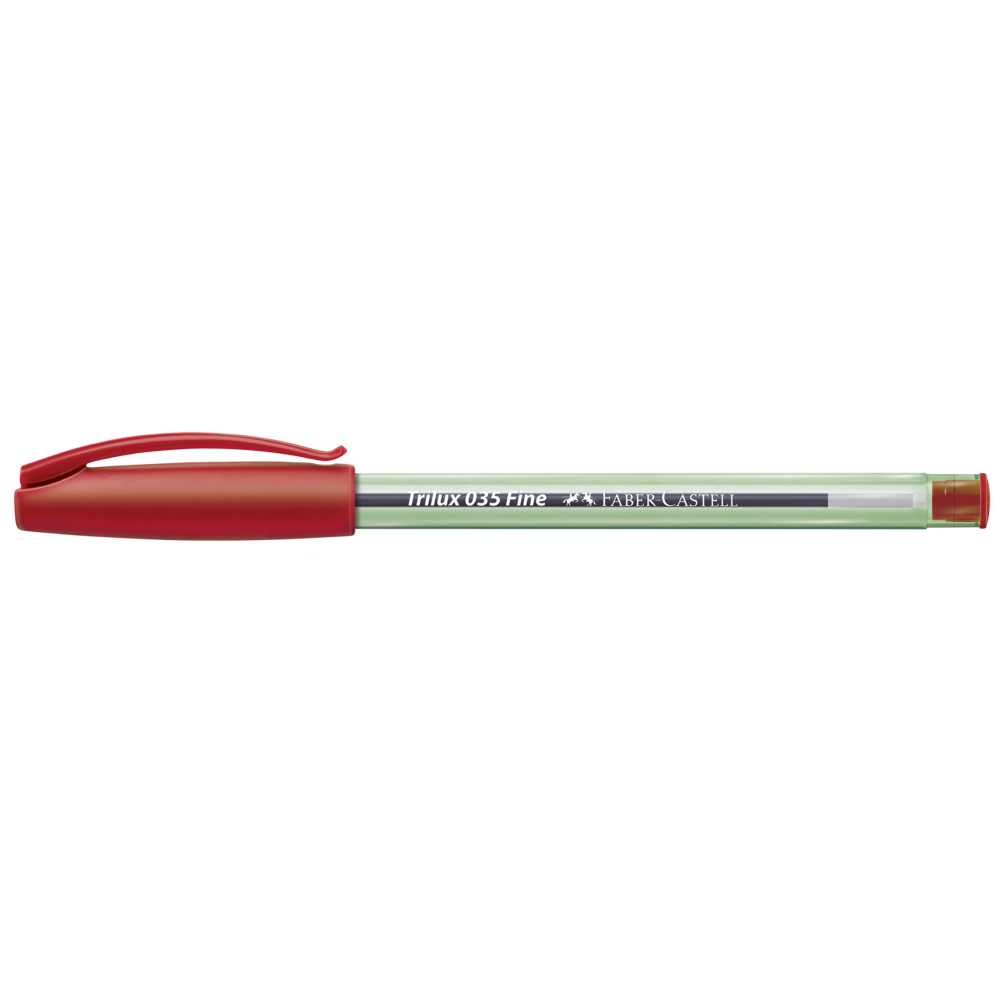 Caneta Esferogrfica Faber-Castell Trilux Ponta Fina 0.8mm Vermelho (50 Unid/cada) - TRIPF/VM