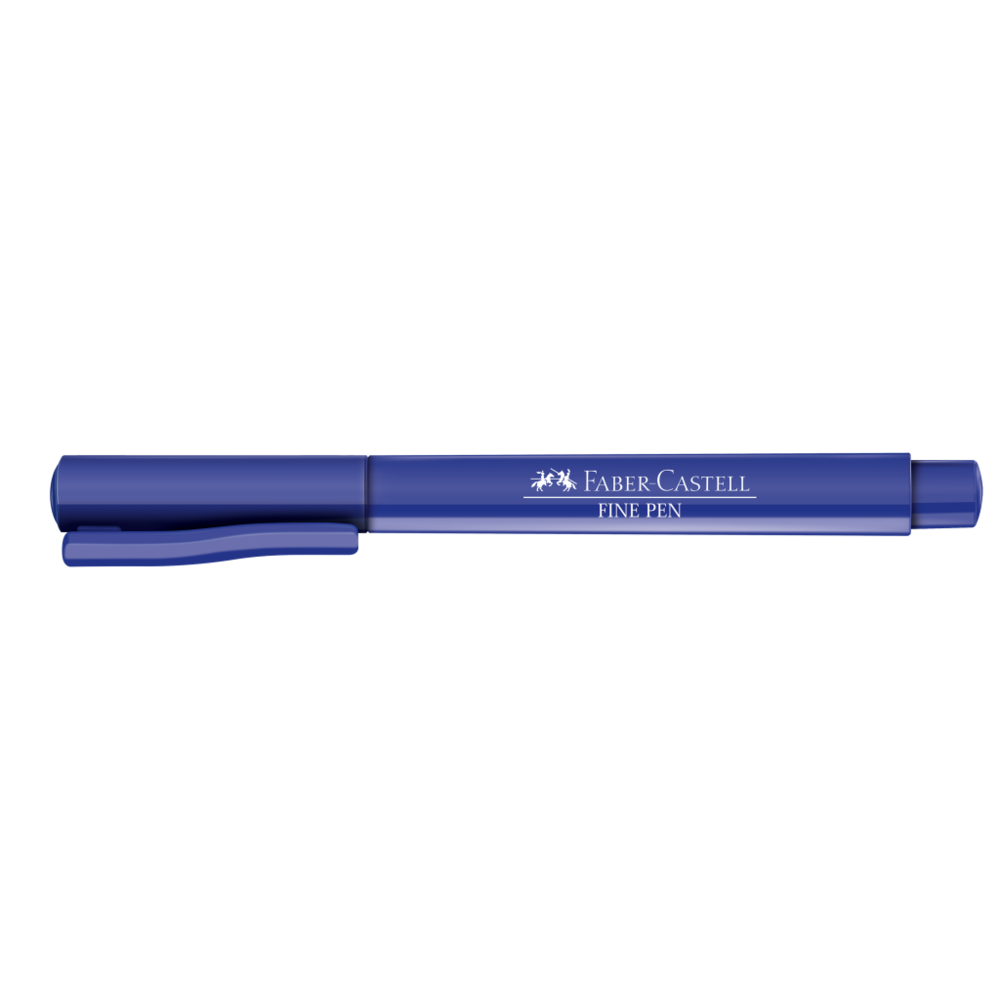 Caneta Ponta Porosa Faber-Castell Fine Pen 0.4mm Azul (12 Unid/cada) - FPB/AZZF