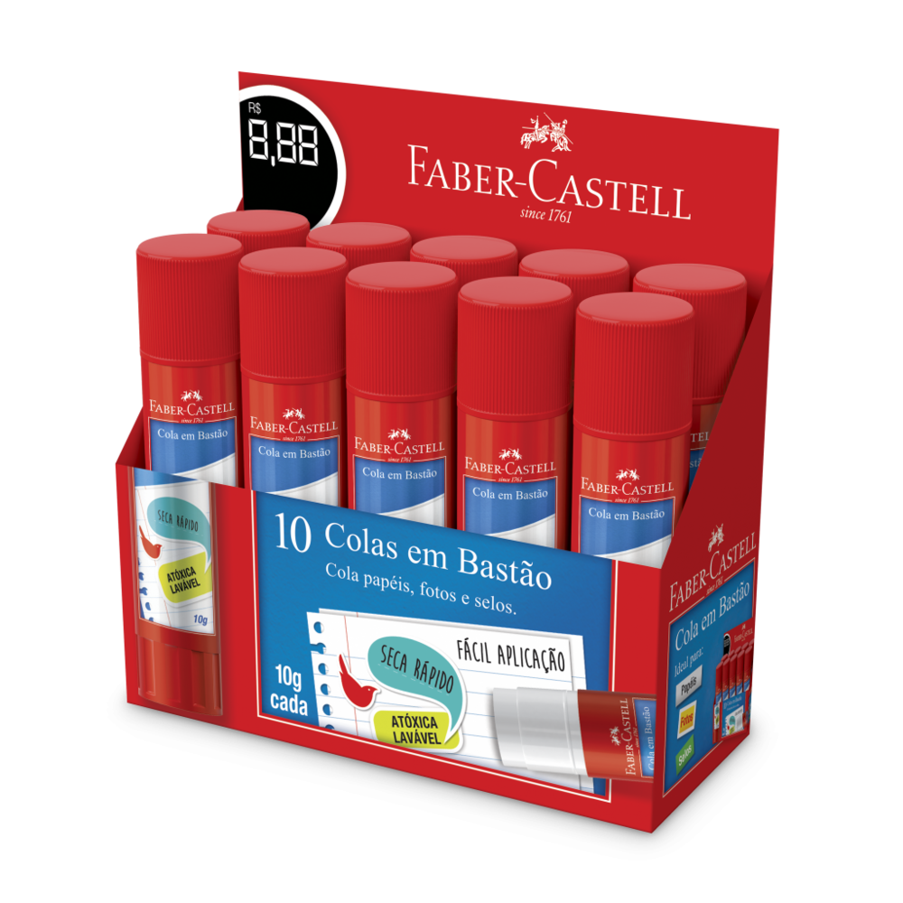 Cola Basto Faber-Castell 10g (10 Unid/cada) - OF/8110