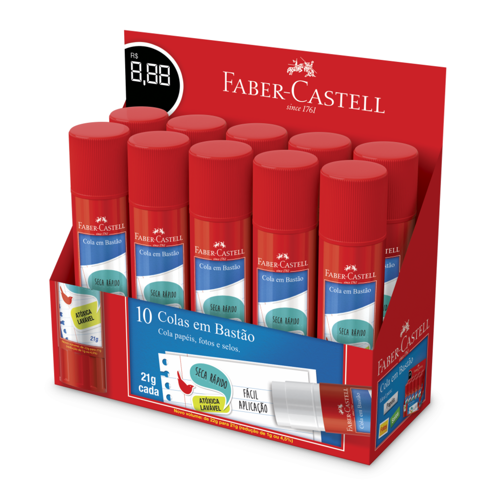Cola Basto Faber-Castell 21g (10 Unid/cada) - OF/8122
