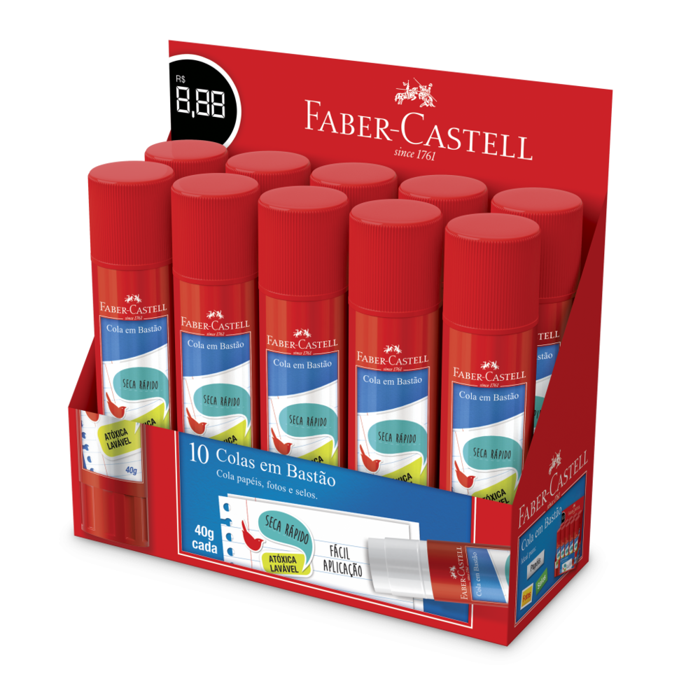 Cola Basto Faber-Castell 40g (10 Unid/cada) - OF/8140