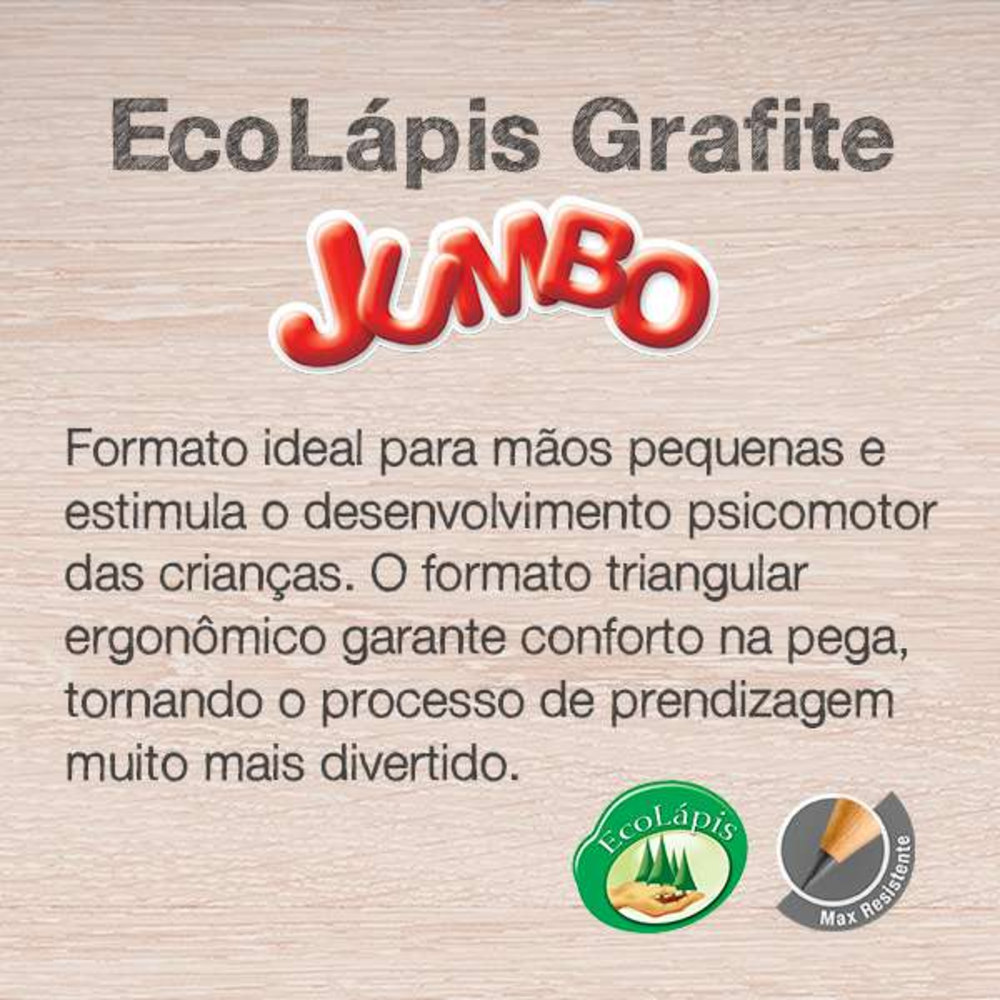 Ecolpis Grafite Faber-Castell Jumbo (36 Unid/cada) - 1205J