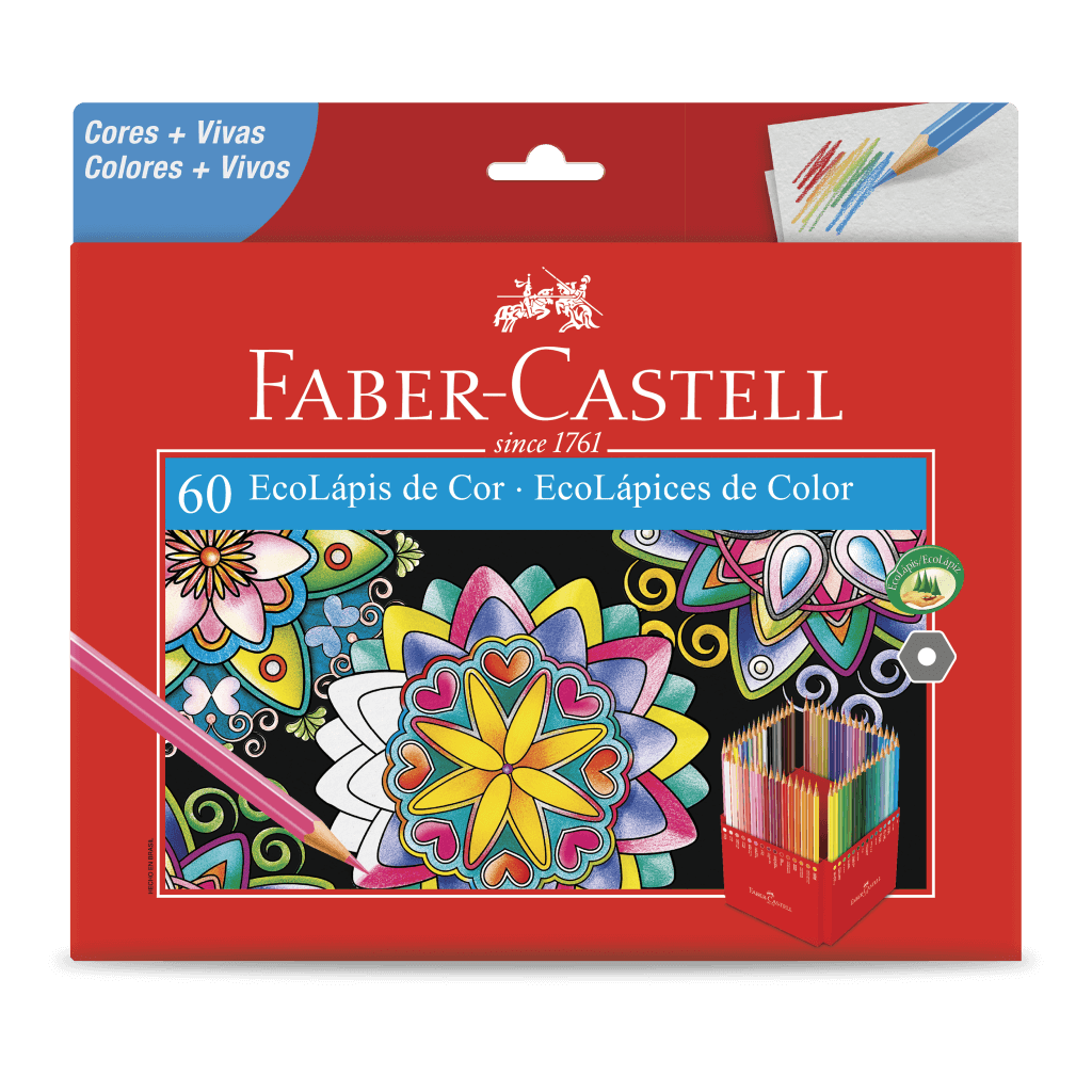 Ecolpis de Cor Faber-Castell 60 Cores (12 Es/cada) - 120160G