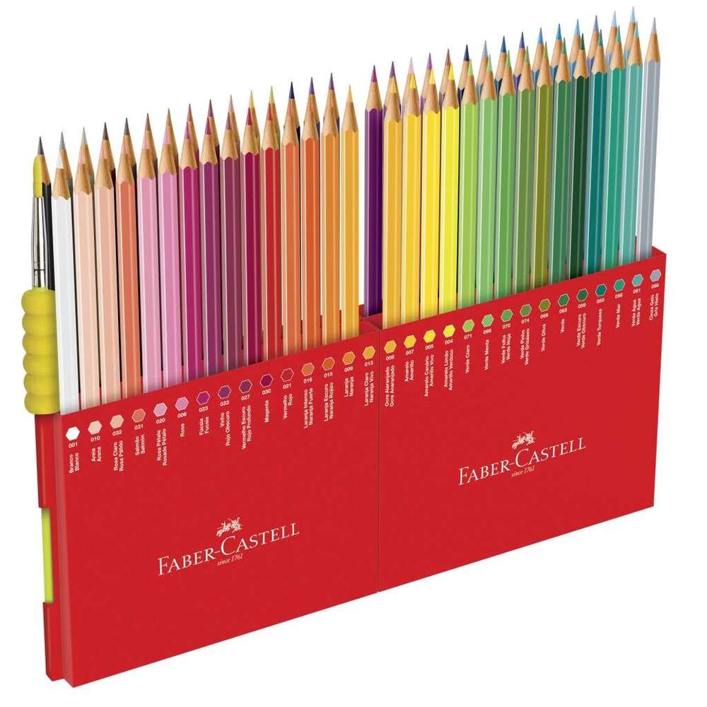 Ecolpis de Cor Faber-Castell Aquarelvel 60 Cores + Pincel Soft Touch (3 Es/cada) - 120260G