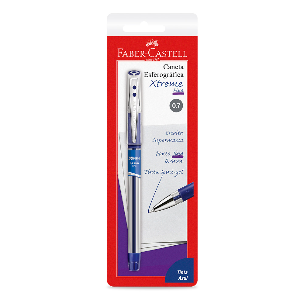 Caneta Esferogr�fica Xtreme 0.7 Azul (24 cartelas c/ 1 unid.) - SM/XT07AZ.N