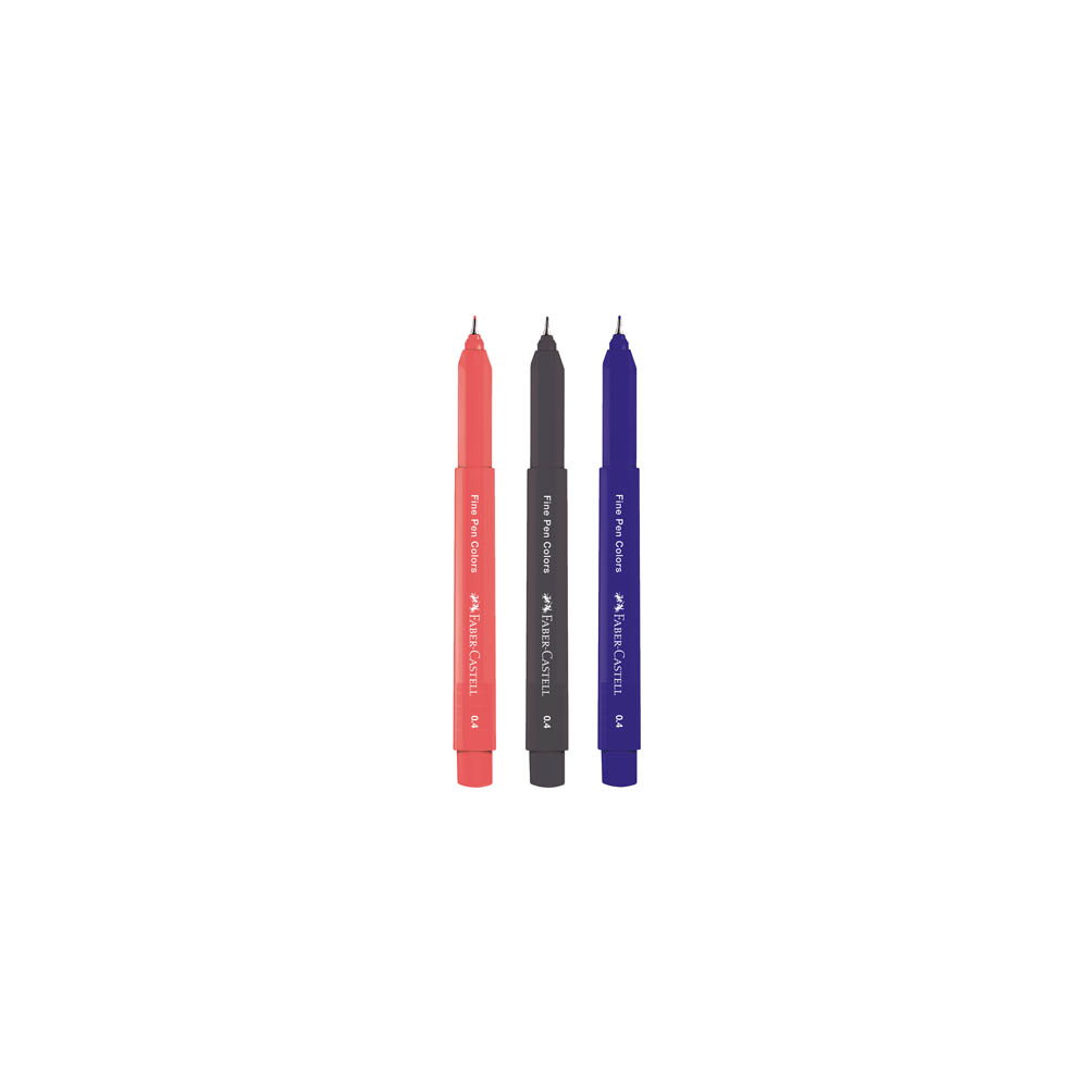 Caneta Ponta Porosa Fine Pen Colors 3 Cores (12 ctl) - FPB/ES3NZF