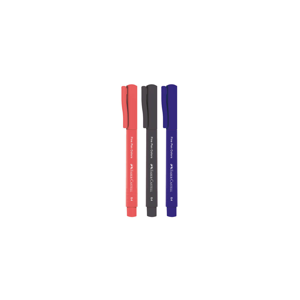 Caneta Ponta Porosa Fine Pen Colors 3 Cores (12 ctl) - FPB/ES3NZF