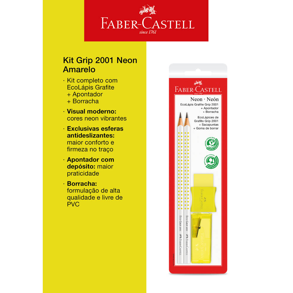 Kit Grip 2001 Neon Amarelo (24 Ctl/cada) - SM/2001FAAM